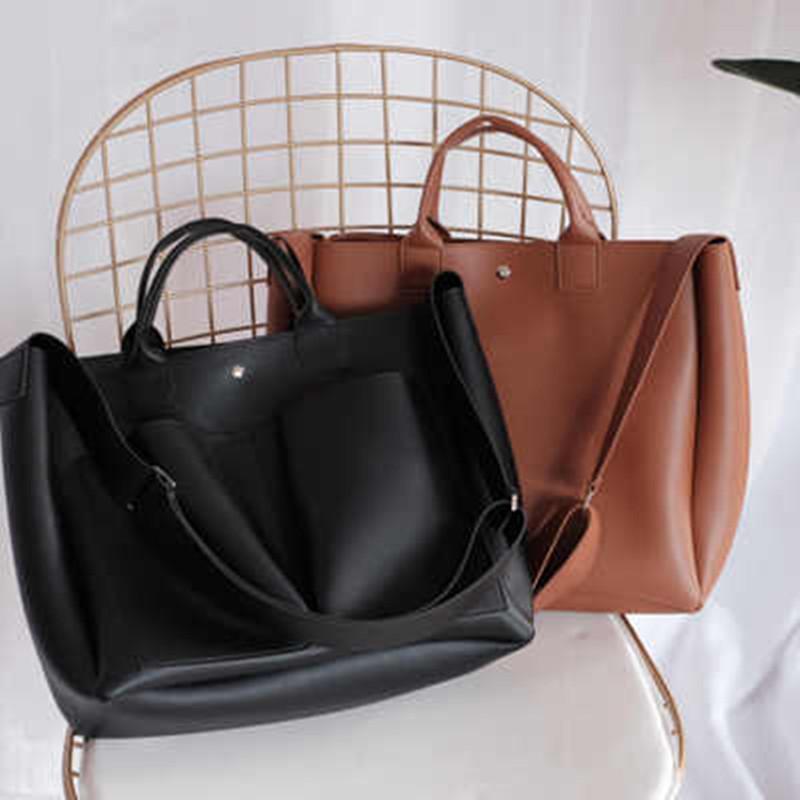 Women New Pu Leather Bag Simple Handbag