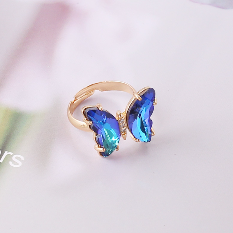 Gradient Butterfly Ring